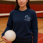 Lucky Dog Just Hoods Navy Blue Thick Volleyball Sweatshirt Size Small Photo 0