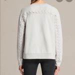 All Saints Size Small Grey Cotton Yara Laced Crewneck Sweatshirt Photo 1