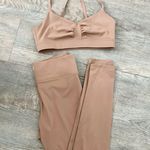 All Access Stylish  tan sports bra and full length leggings size S Photo 0