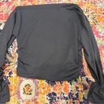 Dark Gray off shoulder Long Sleeve Top Photo 1