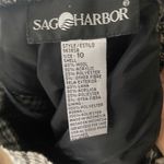 Sag Harbor  Womens Wool Blend Black and White Houndstooth Pencil Skirt Vintage Photo 6