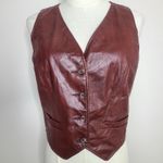 Vintage Women's Brown Leather Western Hippie‎ Boho Vest Size undefined Photo 1
