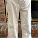 Johnny Was  White Flare Jeans with Vibrant Side Trim Photo 0