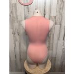 Love j Pink Lace-Up Bodysuit | Sleeveless Eyelet Front Bodysuit Size Small Photo 5