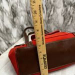 Relic  Rust Corduroy Double Handled Barrel Bag Brown Leather Straps Accents Y2K Photo 9