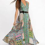 Johnny Was NWOT  Diskana Eva Floral V-neck Sleeveless Maxi Dress Sz L Multicolor Photo 0