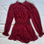 Maroon Burgundy Romper Shorts Red Photo 0