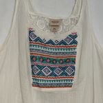 Mossimo Supply Co Boho Embroidered Peasant Tank Top Lace Back Size XL Photo 7
