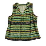 Sejour Women's Size 14W Top Blouse Sleeveless Green Chiffon Work Office Chic‎ Photo 5