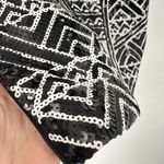 NWT 2B Bebe Sasha Tribal Sequin Strapless Black & White Mini‎ Dress Size Medium Photo 9