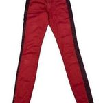Current/Elliott Current Elliott - Side Panel Skinny Jeans in Red Photo 0