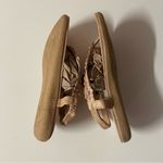 NWOT Nude & Light Pink Floral Sling Back Thong Sandals Size 39/7.5 Photo 4