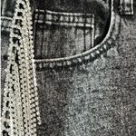 NWT Savanna Jane Rhinestone Black Denim Shorts High Waist Small Frayed Festival Photo 4