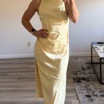 Hello Molly Satin  Midi Dress Yellow Photo 0