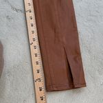 L'Agence L’Agence Jyothi High Rise Split Ankle Pants Jeans Cognac Coated Size 24 NWT Photo 9