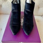 Fergalicious Fergie Black Velvet Pointed Toe Pull On Ankle Booties Size 8 Photo 1