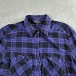 EXPRESS  Women's Long Sleeve Shirt Plaid Flannel Size XS Photo 1