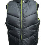 LL Bean Women M Quilted Reversible Goose Down Cold Weather Green Puffer Vest Size M Photo 0