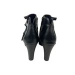 Sam Edelman * Sadee Black Leather Heeled Ankle Booties Womens Size 9 Double Zip Photo 2