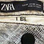 ZARA Snake Skin High Rise Skinny Jeans Size: 2 Photo 5