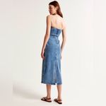 Abercrombie & Fitch  Strapless Denim Midi Dress size medium NWT Photo 4