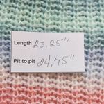 Hooked Up Pastel Stripe Sweater NWT Size XL Pink Purple Green Pastel Sweater Photo 9