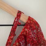 Rebecca Minkoff  Lynne Dress Floral Tiered Ruffle Dress Cold Shoulder Cutout Mini Photo 9