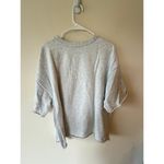 ZARA  Women's Size Large Gray Shirt Sleeve Sweatshirt
Boxy Cropped Sweater Wide Photo 1