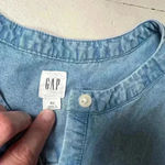 Gap Medium Wash Dress With Tie Waist Size XS Faux Denim Boho Western Causal Fall Photo 2