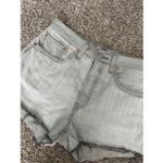 Levi's Levi’s 501 Premium Denim Original Shorts Jean Cut Off Hidden Button Fly Gray 32 Photo 4