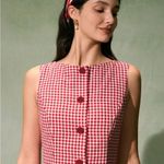 RIHOAS The Red Boat Neck Plaid Mini Dress Size L Photo 3