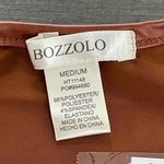 Bozzolo faux leather scoop high cut brown bodysuit size M NWT Photo 6