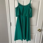 Ann Taylor  green emerald cocktail party midi dress size 0 Photo 2