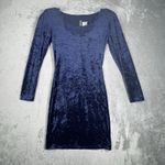 All that jazz Dress Womens Small Blue Crush Velvet Mini Dress Party Formal Y2K Photo 1