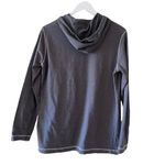 EUC Michael Brandon Long Sleeves Charcoal Black Hooded Shirt SZ S Gray Photo 2