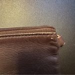 UGG  Brown Leather Cosmetic zippered Bag Essential Organizer for purse Photo 7