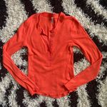 Free People Coral Henley Top Photo 3