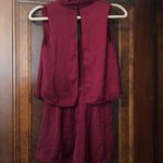 Missguided Burgundy Open Back Romper Photo 1