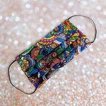 Colorful Street Graffiti Premium Cotton Face Mask Multiple Photo 2