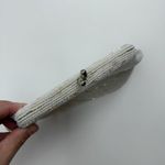 Vintage Unbranded Ivory Beaded Silver Clutch Evening Bag Small Dainty Photo 4