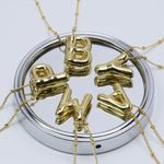 Bubble Balloon Letter J Initial Necklace Gold Photo 4