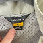 Eddie Bauer Tan Mid-Length High Neck Double Zipper Travex Nylon Jacket Size S Photo 7