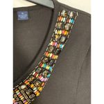Westbound  Scope Neck Beaded Jeweled 3/4 Sleeve Shirt Photo 7