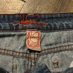 Jessica Simpson  Low Rise JeansY2K Fray Flare Floral Painted‎ Denim Women's 8 Photo 5