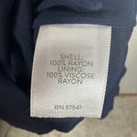 J Jill Midi Dress Womens Large Petite LP Navy Blue Floral Tiered Sleeveless Size undefined Photo 6