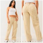 True Religion Beige Tan Bobbi Low Rise Baggy Big T Relaxed Cargo Pants Size 27 Photo 4