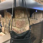 Stone Mountain Versatile Black Leather Shoulder Bag with Adjustable Straps Photo 2