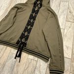 NEW LANY women's 26/28 (3X) lace up thick pullover hoodie sweatshirt green/black Green Photo 5