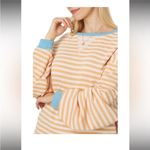 Free People NWOT  We The Free Women’s Classic Striped Crew Latte Combo Sz L Photo 6