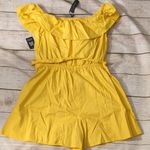 EXPRESS  yellow/gold off the shoulder romper Photo 4